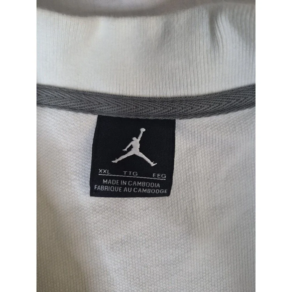 Jordan Shirt Men's Size 2XL White Polo Jumbo Jumpman Colorblock Nike Air
